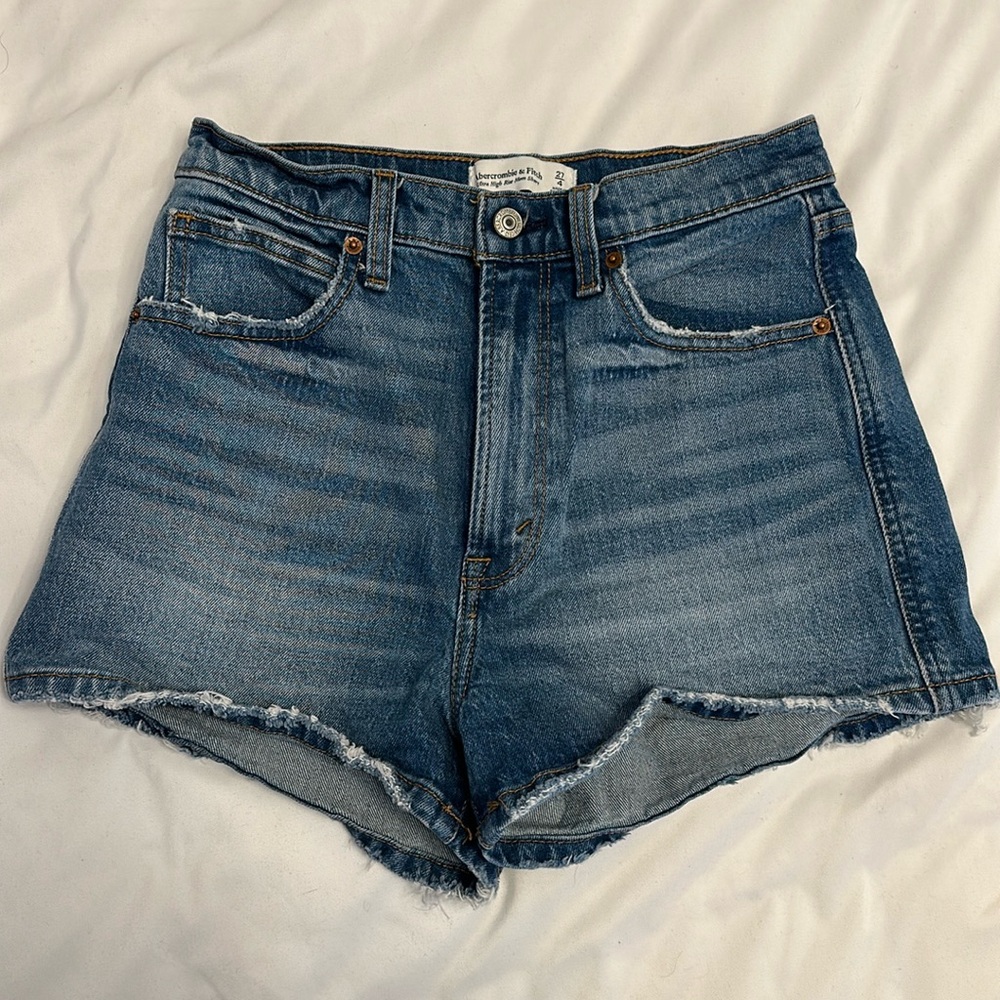 Abercrombie Ultra High Rise Mom Denim Jean Short